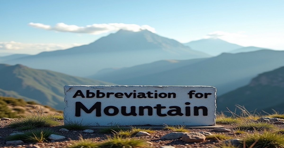 The Abbreviation for Mountain: Meaning and Usage